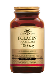 Vit b-11 folacin (foliumzuur) 400ug 250 tabletten Solgar