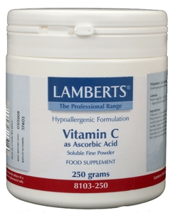 Vitamine C ascorbinezuur 250 gram Lamberts