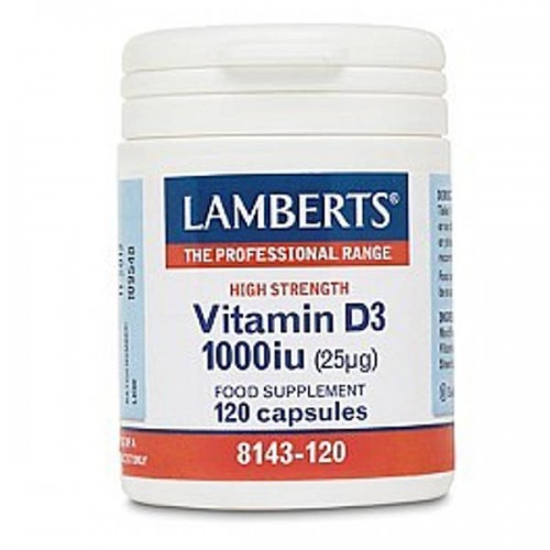 Vitamine D3 1000IE 25 mcg 120 capsulles Lamberts