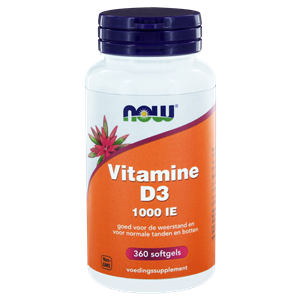 Vitamine D3 1000IE 360 softgels NOW