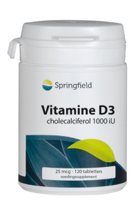 Vitamine D3 1000IU 120 tabletten Springfield