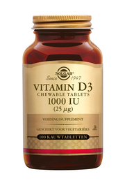 Vitamine D3 1000ie 100 kauwtabletten Solgar