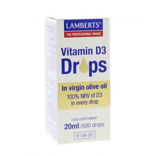Vitamine D3 druppels 20 ml Lamberts