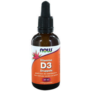 Vitamine D3 druppels 400IE 60 ml NOW