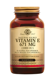 Vitamine E 1000iu/671mg 100 softgels Solgar