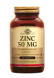 Zinc 50 mg 50 tabletten Solgar
