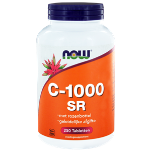 C-1000 Sustained Release met rozenbottel 250 tabletten NOW