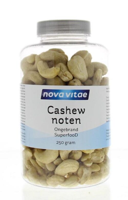 Cashewnoten ongebrand raw 250 gram Nova Vitae