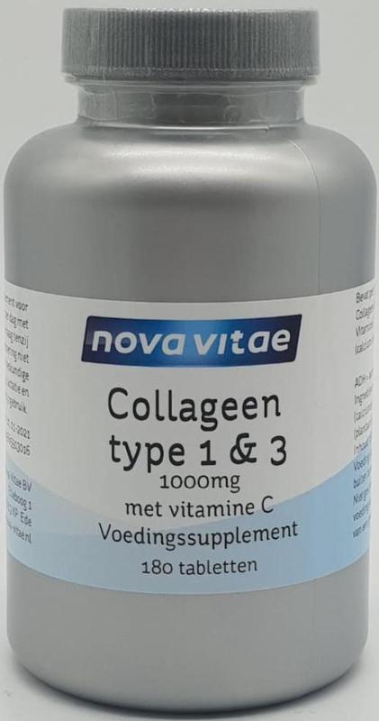 Collageen type 1 & 3 1000 mg 180 tabletten Nova Vitae