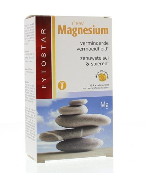Magnesium chew kauwtabletten 45kt Fytostar