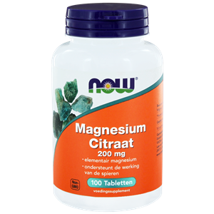 Magnesium citraat 200 mg 100 tabletten NOW