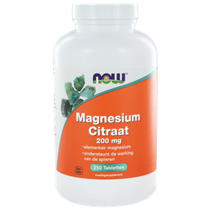 Magnesium citraat 200 mg 250 tabletten NOW