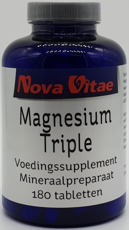 Magnesium citraat bisglycinaat malaat 180 tabletten Nova Vitae