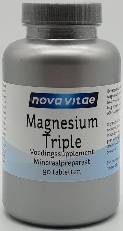 Magnesium citraat bisglycinaat malaat 90 tabletten Nova Vitae