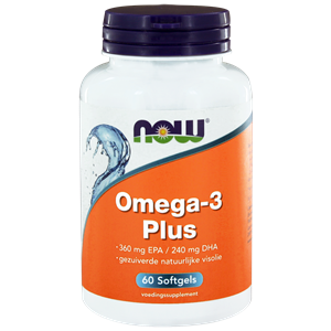 Omega-3 Plus 360 mg EPA 240 mg DHA 60 softgels NOW