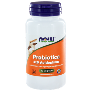 Probioticapsules 4 x 6 acidophilus 60 vegi-caps NOW