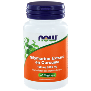 Silymarine extract 150 mg en curcuma 350 mg 60 vegi-caps NOW