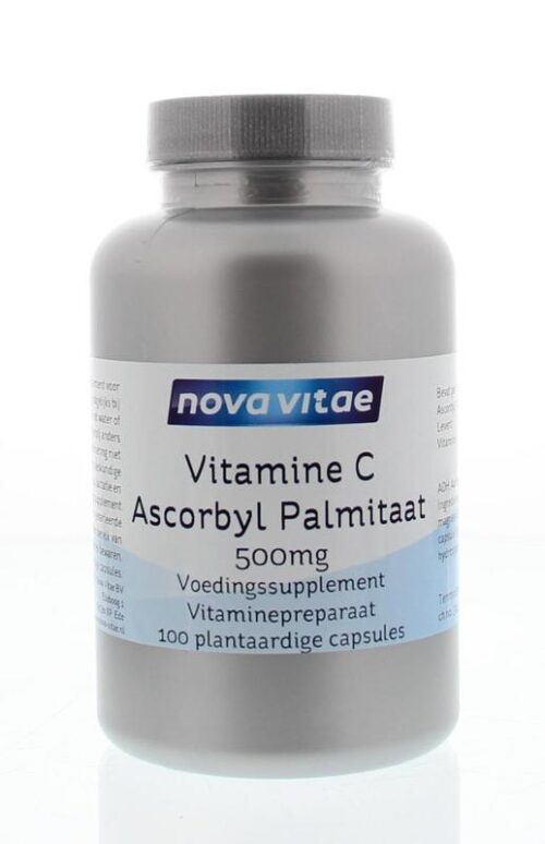 Vitamine C ascorbyl palmitaat 500 mg 100 vegi-caps Nova Vitae