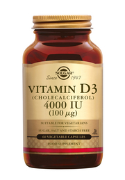 Vitamine D-3 100mg/4000 iu 120 vegicapsules Solgar
