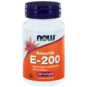 Vitamine E-200 natuurlijke gemengde tocoferolen 100 softgels NOW
