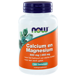 capsuleslcium magnesium 500/250 mg 100 tabletten NOW