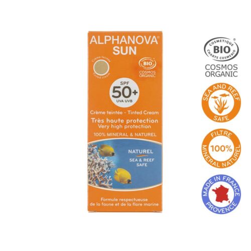Sun face cream tinted bio 50 gram Alphanova Sun