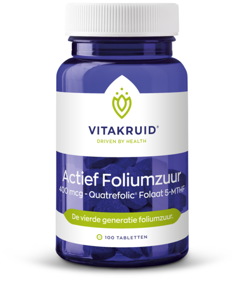 Actief foliumzuur 400 mcg 100 tabletten Vitakruid