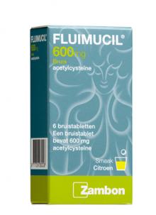 Fluimucil acetylcysteine 600 mg 30 bruistabletten
