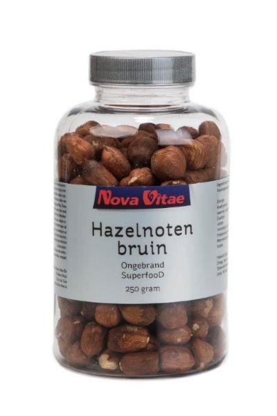 Hazelnoten bruin ongebrand raw 250 gram Nova Vitae