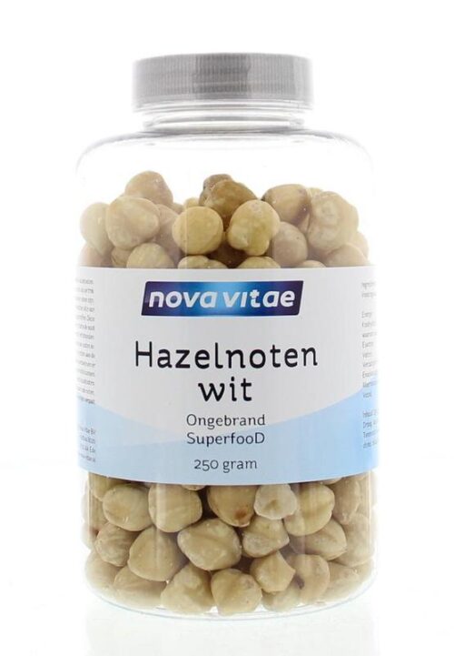 Hazelnoten wit ongebrand raw 250 gram Nova Vitae