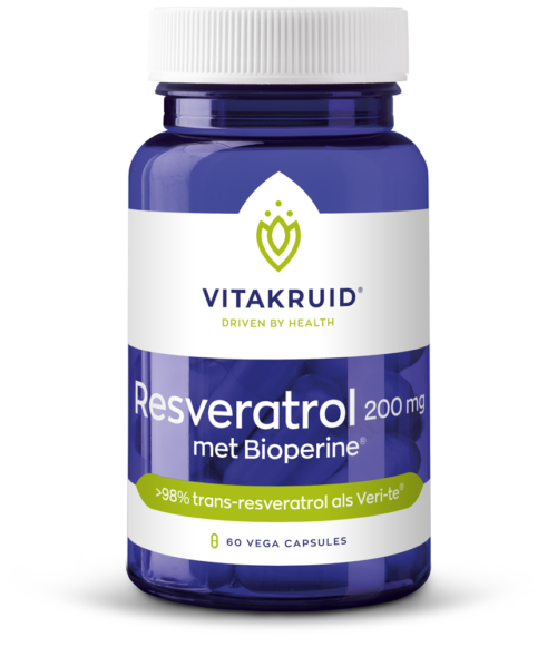 Resveratrol 200 mg met bioperine 60 vegi-capsules Vitakruid