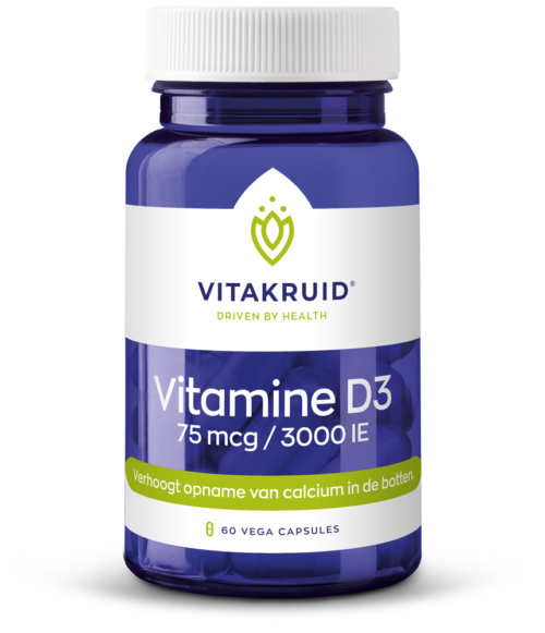 Vitamine D3 75 mcg / 3000 IE 60 vegi-capsules Vitakruid