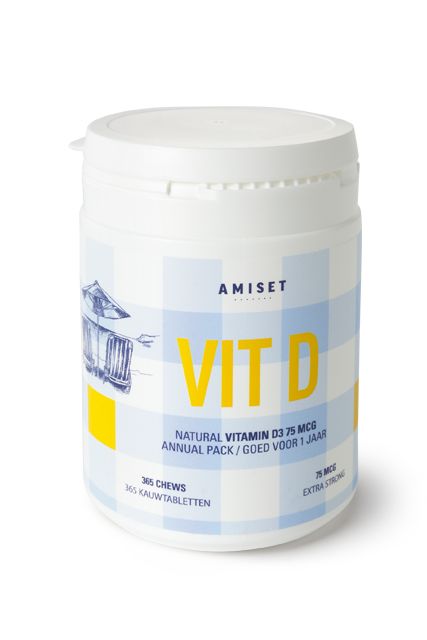 Vitamine D3 75mcg (3000iu) 365 tabletten Amiset