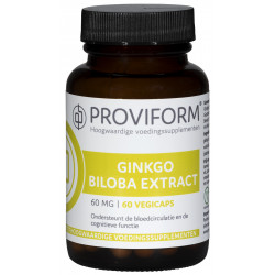 Ginkgo biloba 60 mg 60 vegi-caps Proviform