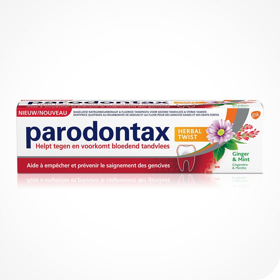 luister balans terug Parodontax Herbal twist tandpasta 75 ml ⋆ Bik & Bik NL