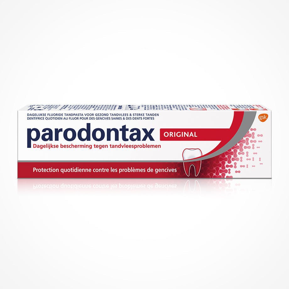 Derbevilletest Mondwater stoel Parodontax fluoride tandpasta 75 ml ⋆ Bik & Bik NL