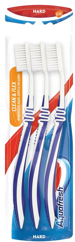 Tandenborstel clean flex hard 3 borstels Aquafresh