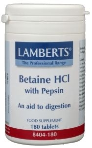 Betaine HCI 324 mg / Pepsine 5 mg 180 tabletten Lamberts