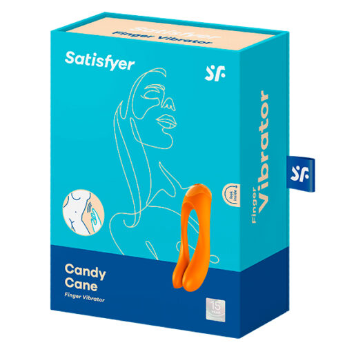 Candy Cane vinger vibrator Oranje Satisfyer