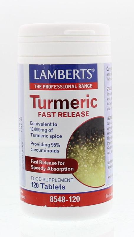 Curcuma fast release (Turmeric) 120 tabletten Lamberts