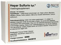 Hepar sulfuricum similiaplex 100 tabletten Pascoe