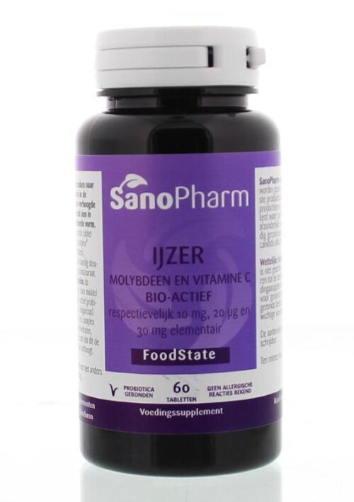 IJzer 10 mg & moly 20 mcg & C 30 mg 60 tabletten Sanopharm