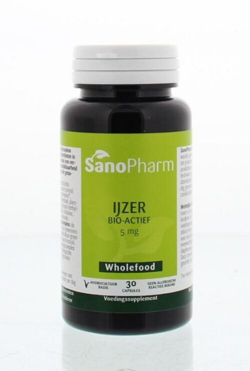 IJzer 5 mg wholefood 30 capsules Sanopharm