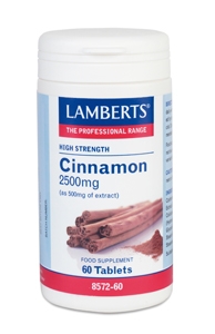 Kaneel 2500 mg (cinnamon) 60 tabletten Lamberts