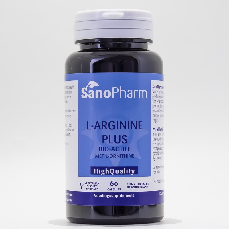 L Arginine plus high quality 60 capsules Sanopharm
