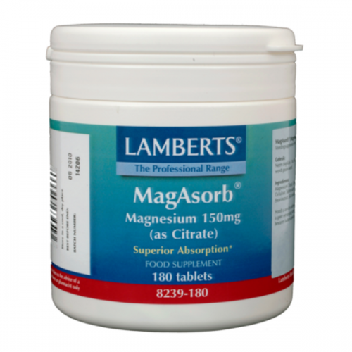MagAsorb (magnesium citraat) 150 mg 180 tabletten Lamberts
