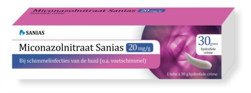 Miconazolnitraat 20 mg creme 30 gram Sanias