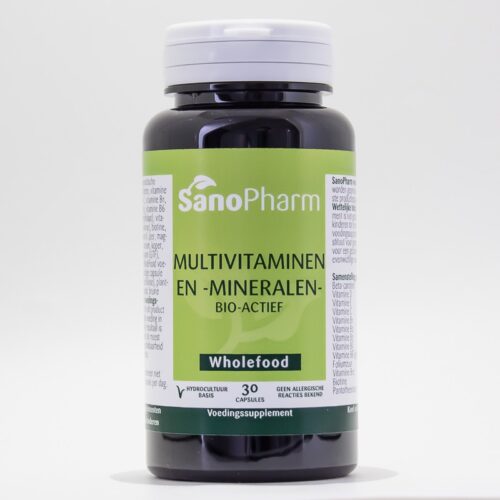 Multivitaminen/mineralen wholefood 30 capsules Sanopharm
