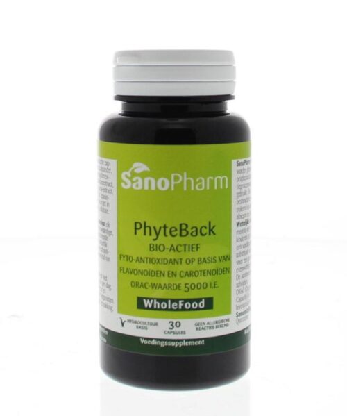 Phyte-back antioxidanten wholefood 30 capsules Sanopharm