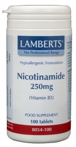 Vitamine B3 250 mg (nicotinamide) 100 tabletten Lamberts